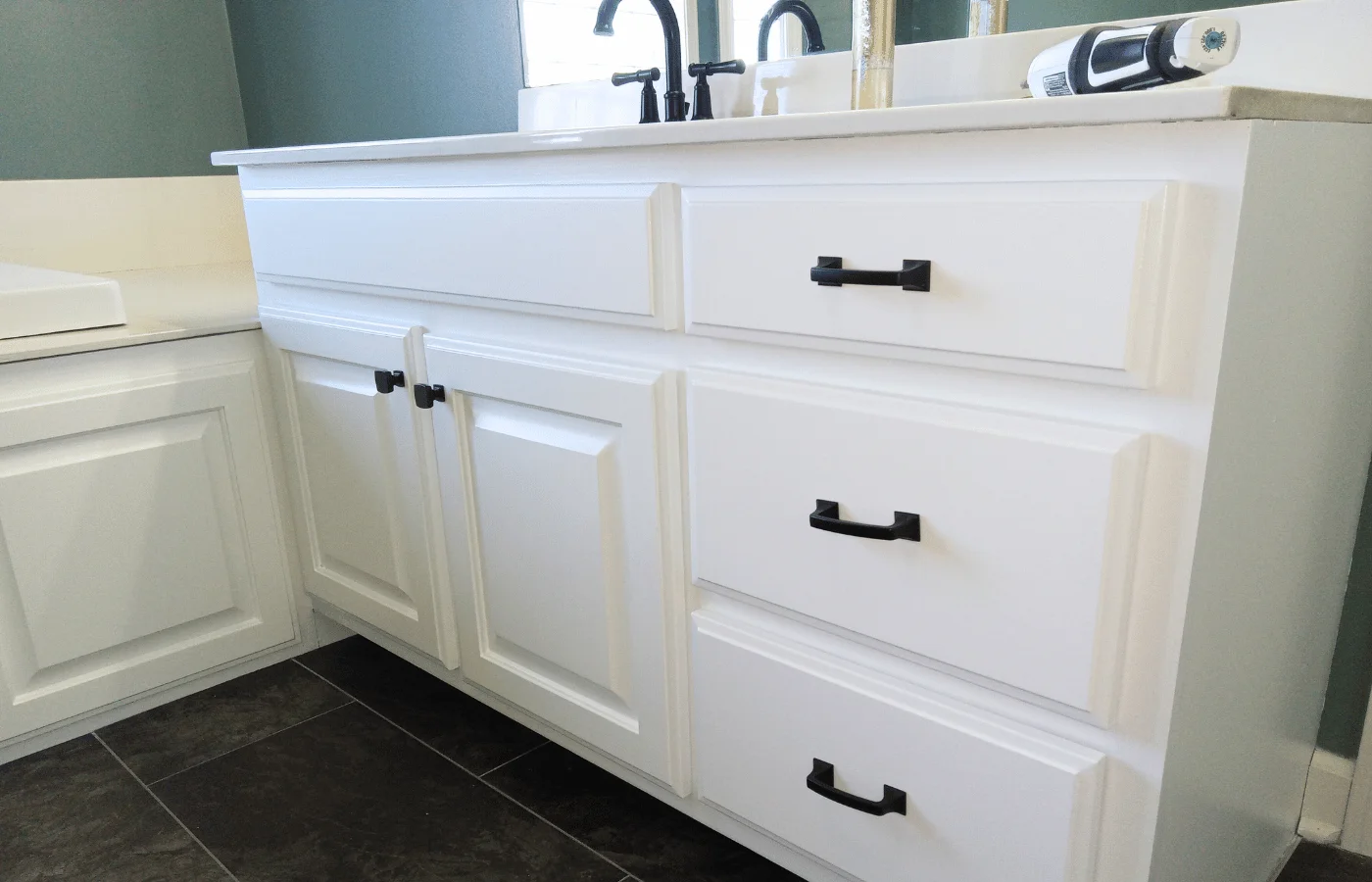 cabinet painting project white color