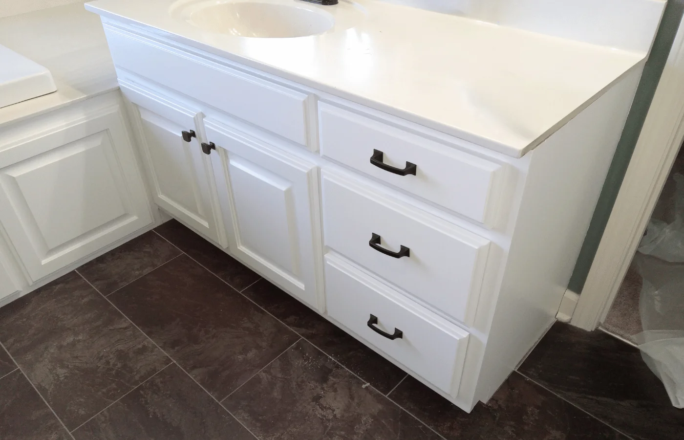 cabinet painting project white color