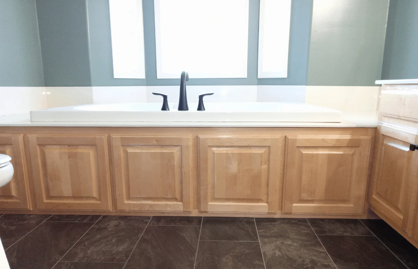 wooden cabinet staining project