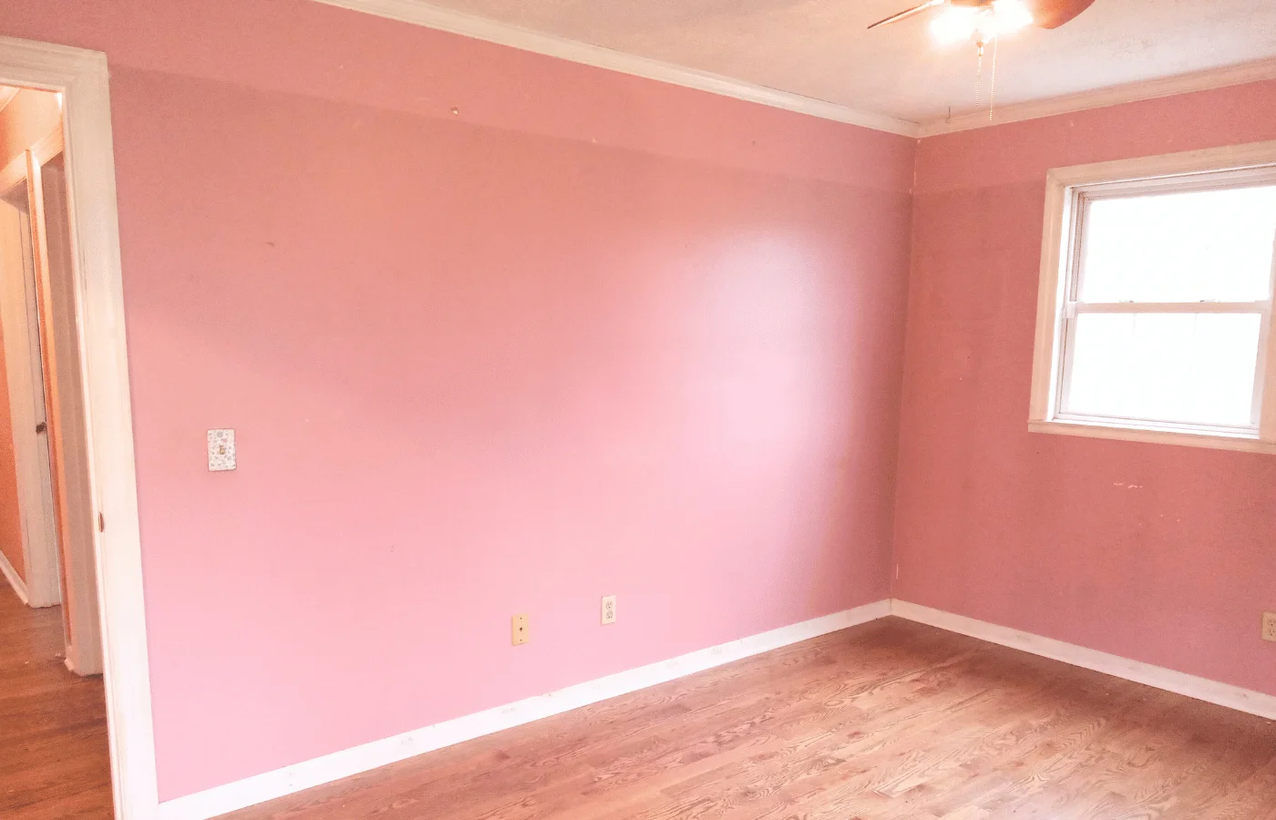residential wall painting pink color